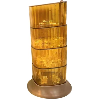 Roterende Opbergdoos voor Haaraccessoires Stofdicht Bureau Transparant 4 Laags Roterende Sieraden oranje