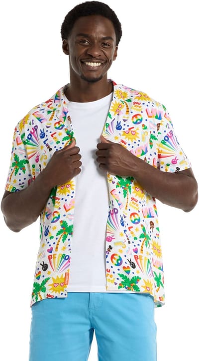 OppoSuits Tropic Pride Hawaiian - Heren Blouse - Mannen Shirt - Korte Mouwen - Zomer Outfit - Maat L