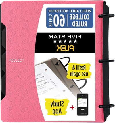 Navulbaar Notitieboek - Studie Planner - Notities Organiseren - Navulbaar en Herschikbaar - 220 Vel Capaciteit - Prom Roze