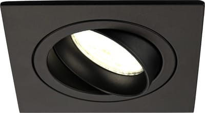Ledvion - 1X LED Inbouwspot Sevilla - Dimbaar - 3W - 4000K - Ø92 mm - Zwart