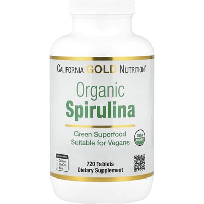 California Gold Nutrition, biologische spirulina, 500 mg, 720 tabletten