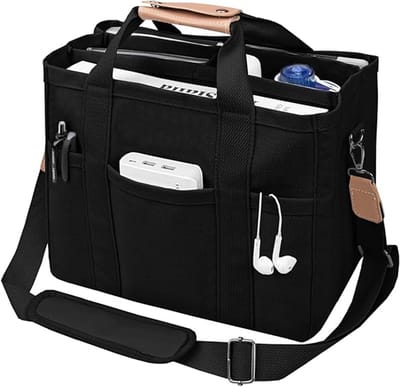 Crossbodytassen - Schoudertas dames - Dames Handtassen - Schoudertas -Tas - Canvas draagtas - Crossbody schoudertas - Grote tas - Meerdere vakken - Alles-in-één tas - Compartimenten - Dames - Cadeautje - 30*14*25CM - Zwart