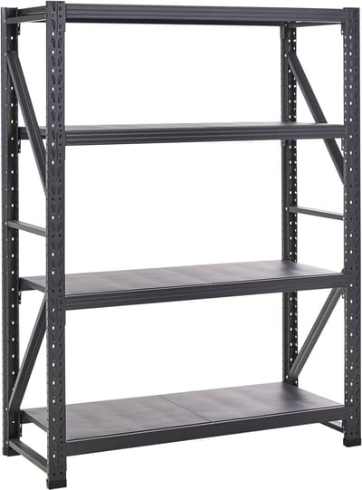 BELIANI FIUGGI - Stellingkast 4 planken - Zwart - Staal