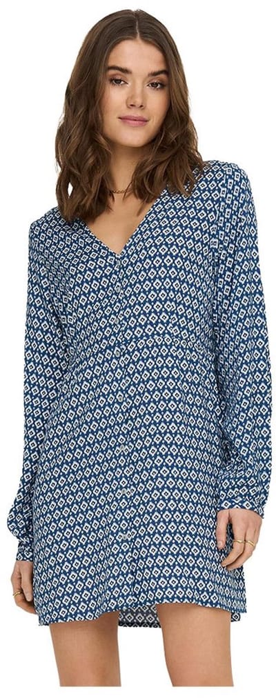 Only Nova Life Lang Mouw Jurk Blauw S Vrouw