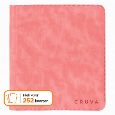 Cruva TCG Toploader Binder Roze – Geschikt voor 252 Kaarten met Toploader – 9 Pocket Binder met Rits – Geschikt voor Pokémon, Yu-Gi-Oh!, Magic - Toploader Verzamelmap - Kaarten Verzamelmap - Map voor Kaarten