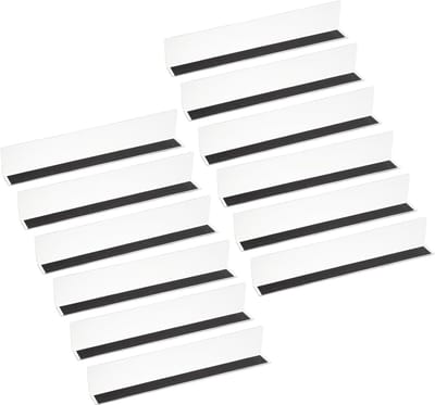 Set van 12 Plankverdelers voor Kastorganisatie - Magnetische Acryl Separatoren voor Keuken, Slaapkamer en Kantoor, Helder en Duurzaam