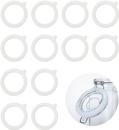 Dailygoods- Afdichtingsringen 12 stuks - Luchtdicht - Herbruikbaar - Siliconen - Potdeksels - Voedingskwaliteit - Nauwkeurige pasvorm - Potdeksel