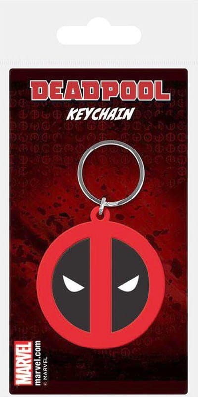 Sleutelhanger - Deadpool - rubber - metalen ring