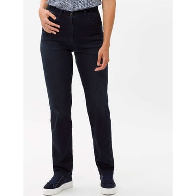 Raphaela by Brax Dames Jeans  Style CORRY SLASH DARK BLUE + EFFEKT, denim donkerblauw, maat 36
