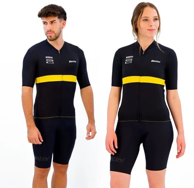 Santini Pirelli Korte Mouw Wielertrui Veelkleurig S