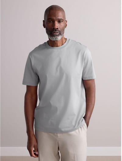 Next - Heren - Signature SUPIMA®-katoenen T-shirt met ronde hals en standaard pasvorm - Grijs