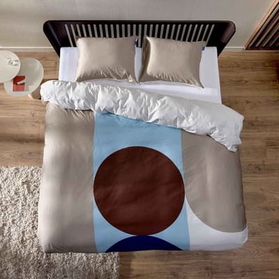 Auping Mono motion Dekbedovertrek - Eenpersoons 140 x 220 cm - Biologisch katoen - Bruin