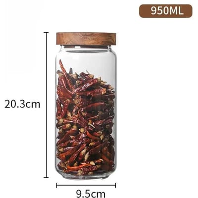 1 stuks Houten Deksel Organizer Glazen Luchtdichte Bus Keuken Opbergflessen Pot Verzegelde Voedselcontainer Gember Muesli Dispenser Set gray