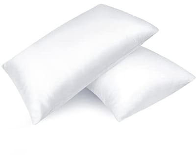 Set van 2 satijnen kussenslopen 40x60cm voor haar- en huidverzorging met ritssluiting