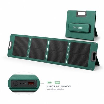 V-TAC VT-10160 Opvouwbaar Zonnepaneel 160W IP67 Draagbaar Solar Paneel VT-10160