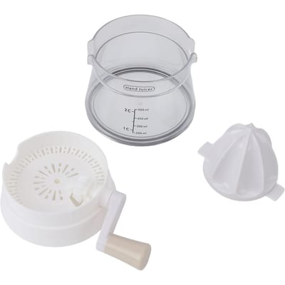 Citruspers Handmatig Handheld Compact Draagbaar Extractieapparaat Huishoudelijk Roterende Pers voor Citroen Sinaasappel White gray