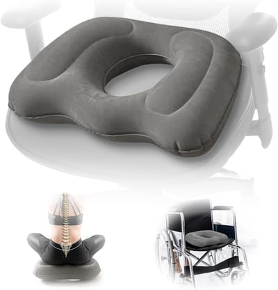 Multifunctioneel zitkussen, opblaasbaar donutkussen - aambeienkussen voor stuitje, postoperatieve pijn, postpartum zwangerschap, ischias, bedzweren, orthopedisch zitkussen voor thuis, kantoor, auto