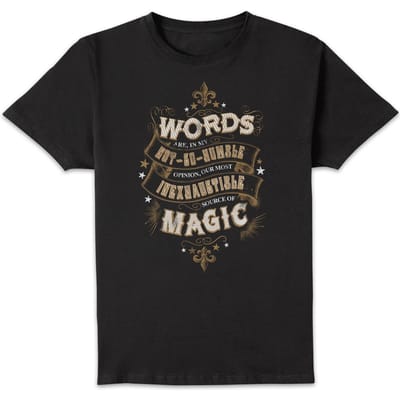 Harry Potter Words Are, In My Not So Humble Opinion t-shirt - Zwart - S