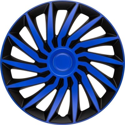 AutoStyle 4-Delige Wieldoppenset Kendo 15-inch zwart/blauw