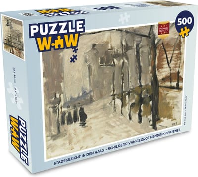 Puzzel Stadsgezicht in Den Haag - Schilderij van George Hendrik Breitner - Legpuzzel - Puzzel 500 stukjes