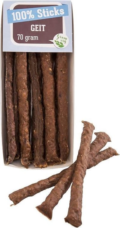 Hondensnacks geit- 100% Geitensticks-10x70 gram-Animal King-