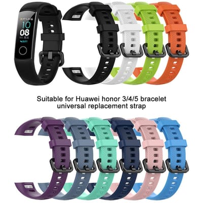 Siliconen Polsbandje Voor Huawei Honor 3 4 Smart Polsband Band Vervangende Accessoires Black black