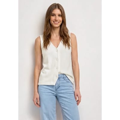 Vest in fijn gebreide look met V-hals