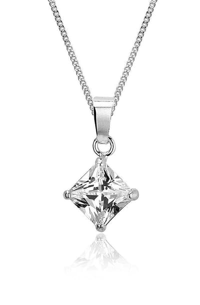 Montebello Ketting Potentilla - 925 Zilver - Swarovski - 8x21mm - 45cm