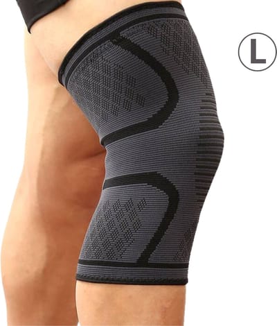 Nivard Sportbrace Knie - Kniebrace - Knee Sleeves Powerlifting - Knee Support - Compressie Knie Brace - Knee Wraps - Dames - Heren - Zwart - Maat L