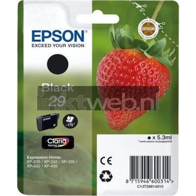 Epson T2981 nr. 29 inktcartridge zwart (origineel)