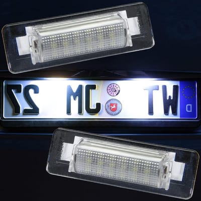LED Kentekenplaatverlichting - Nummerplaat Verlichting - Voertuig Verlichten - E-goedkeuring Registratievrij - 2 stuks - Koudwit