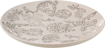J-Line decoratie Bord Decoratief Zen - porselein - wit/zwart