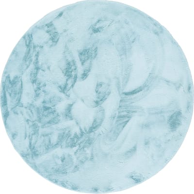 Pergamon Luxe Super Zachte Bont Vloerkleed Tapijt Plush Rond