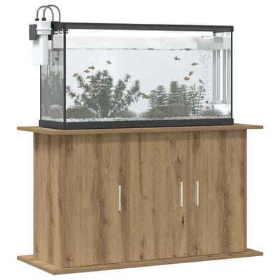 vidaXL - Aquariumstandaard - Artisan - Eikenhout - 101x41x58 - cm - Bewerkt - Hout
