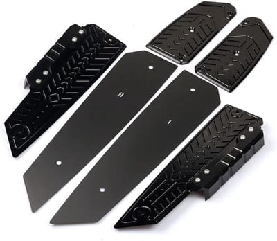 Voetpedalen Pad - Voetsteun Vloerplank - Motorrijden Comfort - Antislip Groeven - CNC Aluminium - Zwart