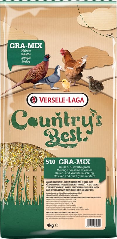 Versele-Laga Country`s Best Gra-Mix Kuiken- & Kwartelgraan - Kippenvoer - 4 kg