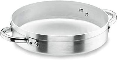Paella Pan 34 cm RVS - Geschikt voor Alle Warmtebronnen Inclusief Inductie