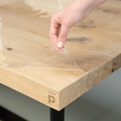Protecttable - Doorzichtig Tafelzeil 2mm 70x110cm - Met afgeschuinde kanten - Hoogglans - Tafelbeschermer - Tafelkleed - Transparant