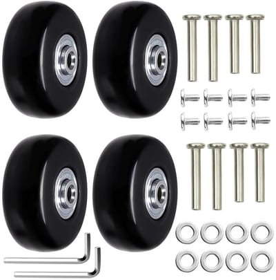 Universele Kofferwielen Vervanging Set (4 stuks) - 45mm Rubberen Reiswieltjes