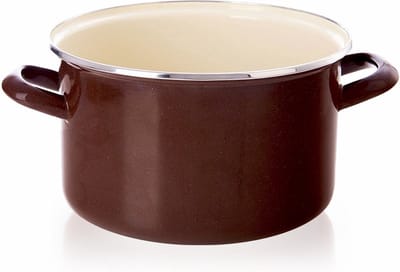 Kookpan Geëmailleerde BROWN 20 cm, 3 l - Kookpot - Soeppan