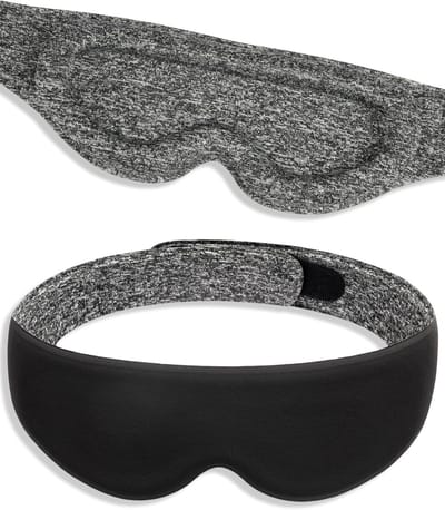 Slaapmasker voor zijslapers - 3D - upgrade lichtblokkerend oogmasker - comfortabel en ademend - slaapbril met klittenbandsluiting voor dames en heren - geschikt voor zijslapers en dutjes - oogmasker voor betere nachtrust