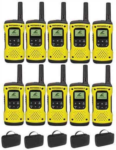 Set van 10 Motorola TLKR T92 H2O IP67 PMR446 Portofoons