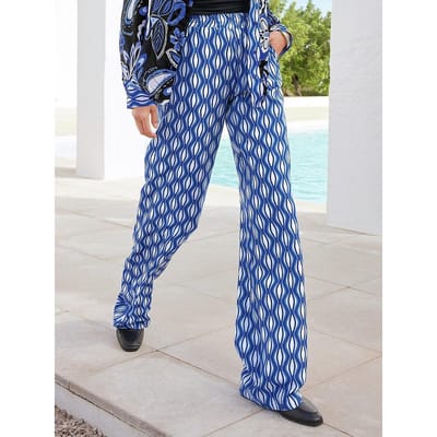 Straight Fit-broek Van Peter Hahn blauw