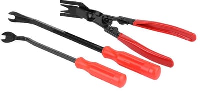 Dailygoods- Klinknageltang 3-delig - Bekledingsverwijderaar - Demontagetang - Auto gereedschap - Geveerde tang - Voor het verwijderen van clips