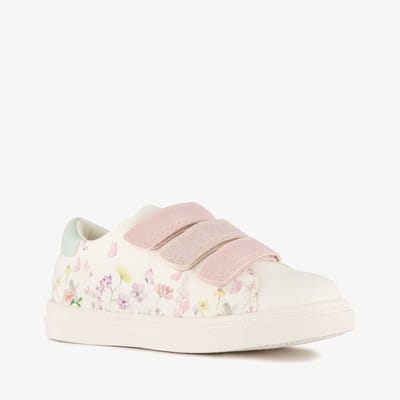 Blue box meisjes sneakers wit met bloemen - Maat 26