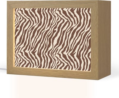 Tafellamp 20x15 cm - LED lamp - Zebra - Patroon - Zwart - Wit - Decoratieve tafellampen - Dimbaar - Tafellampje slaapkamer - Woonkamer binnen