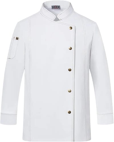 Koksbuis Uniform - Werkkleding Keuken - Professioneel Koken - Ademend Materiaal - Lange Mouw - Wit