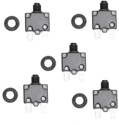 5-delige Elektrische Compressor Overload Circuitonderbreker met Push Button Reset - Bescherming tot 17A, Ideaal voor Huishoudelijk en Professioneel Gebruik