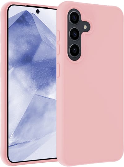 Hoesje - Geschikt voor Samsung Galaxy A56 - Sterk & Shockproof - Siliconen Case - Hoes Cover - Telefoonhoes - Lichtroze
