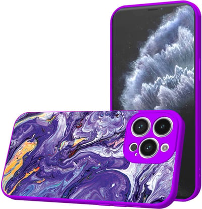 Smartphonica Telefoonhoesje Geschikt voor iPhone 11 Pro met Paars Goud Marmer opdruk - TPU Back Cover Case Purple Gold Marble Design - Paars geschikt voor iPhone 11 Pro